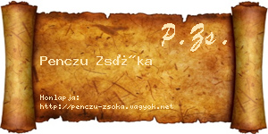 Penczu Zsóka névjegykártya